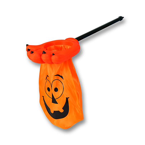 Orange Pumpkin Halloween Hand Trick or Treat Plastic Bucket 53cm Product Image