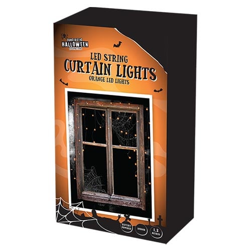 Halloween Orange LED String Light Curtain 1.2m View 2