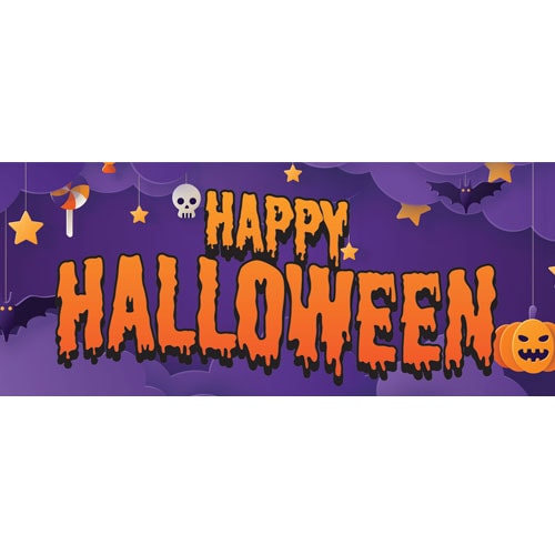 Orange Happy Halloween Slime PVC Party Sign Decoration Product Image