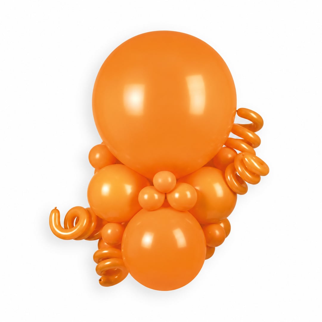 Orange Jumbo Latex Balloon 79cm / 31 in - Single View 3