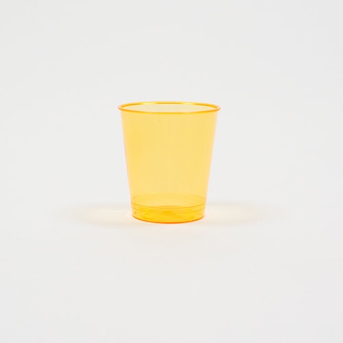 Orange Neon Reusable Plastic Shot Glasses - Pack of 24 Product Gallery Image