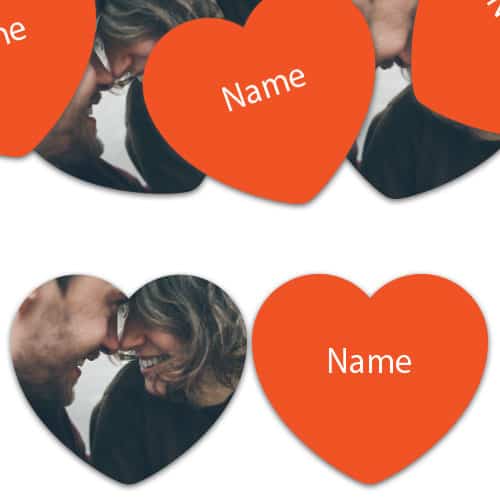 HEART Shape - Orange Personalised Confetti - Pack of 50