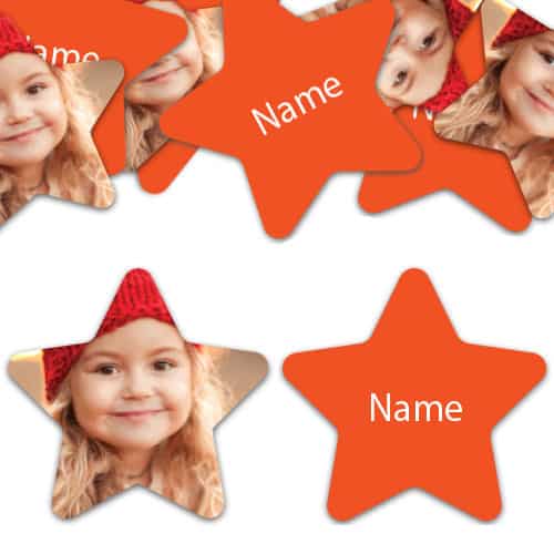 STAR Shape - Orange Personalised Confetti - Pack of 50
