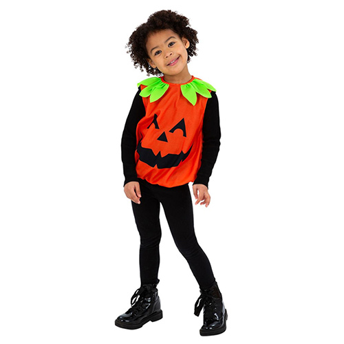 Orange Pumpkin Fancy Dress Costume Kids Unisex Small - Age 4-6 Product Gallery Image