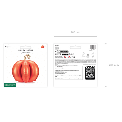Orange Pumpkin Halloween 3D Standing Giant Air Fill Foil Balloon 90cm / 35.4 in Product Gallery Image