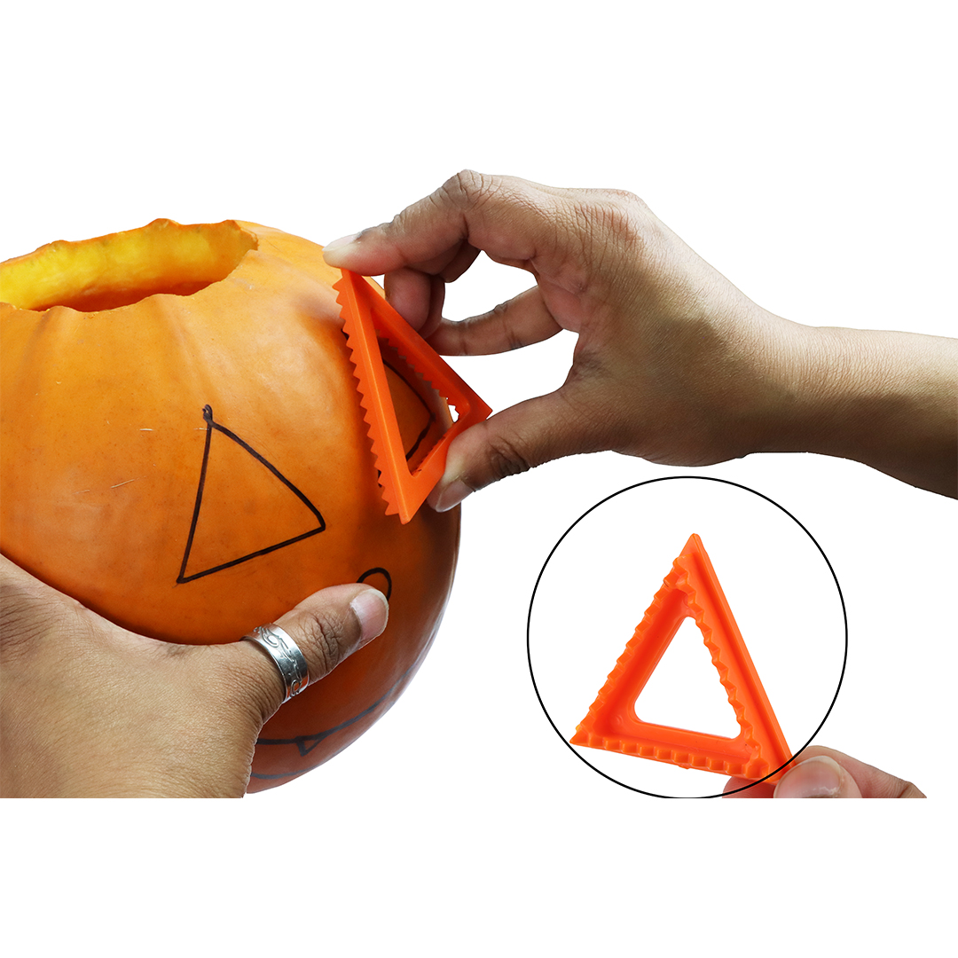 Orange Pumpkin Halloween Carving Tool Set View 5