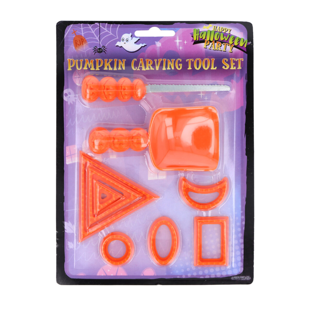 Orange Pumpkin Halloween Carving Tool Set View 7