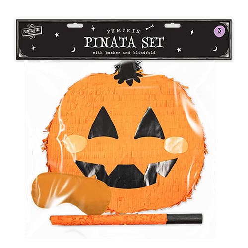 Orange Pumpkin Halloween Standard Pinata Set 40cm Product Gallery Image