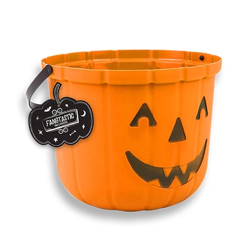 Orange Pumpkin Halloween Trick or Treat Plastic Bucket 25cm Product Image