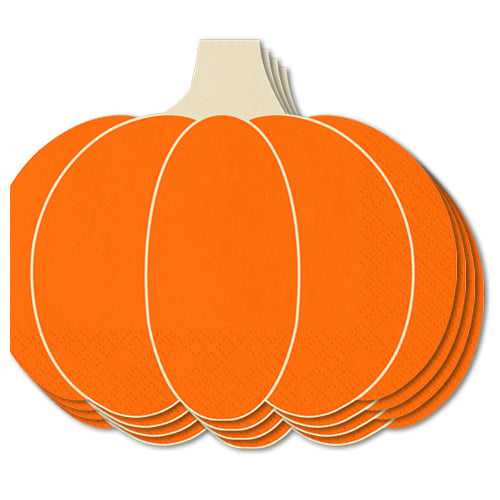 Orange Pumpkin Shaped Halloween Paper Napkins 2 Ply 32cm - Pack of 20