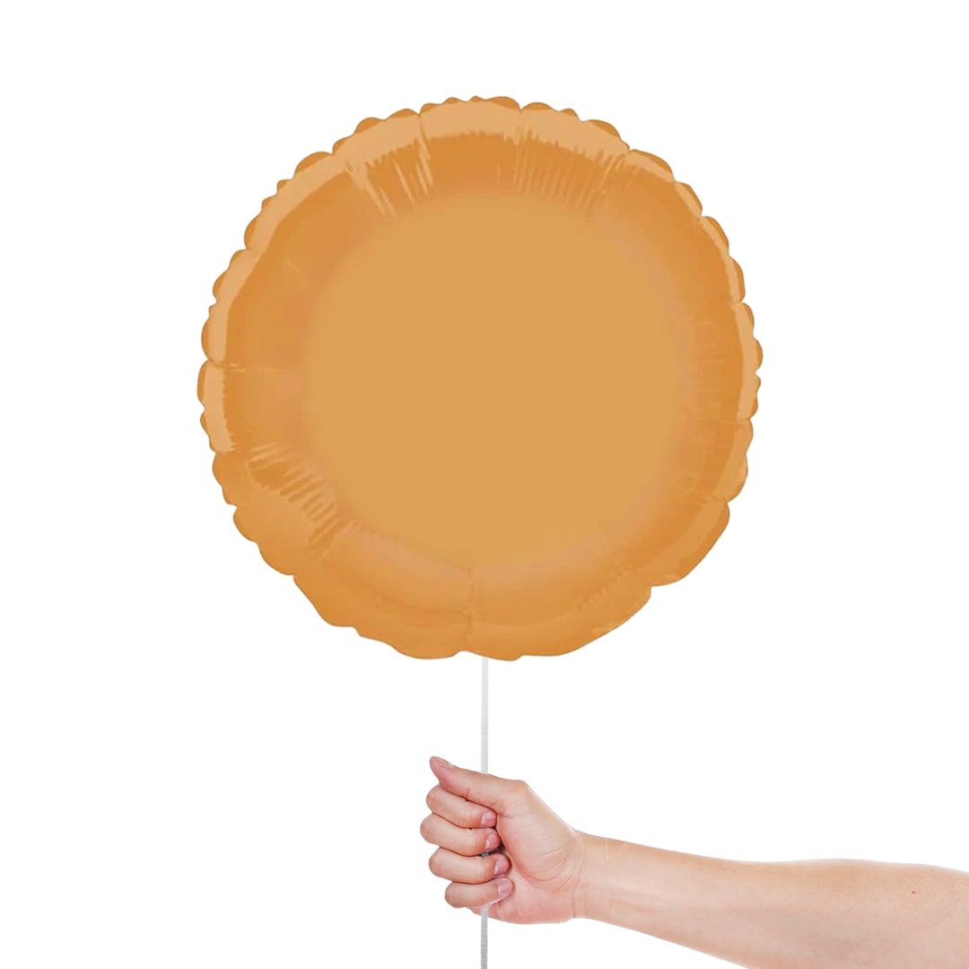 Orange Round Foil Helium Balloon 46cm / 18 in Product Gallery Image
