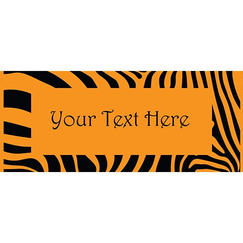 Orange Tiger Animal Print PVC Personalised Party Sign Decoration Product Gallery Image