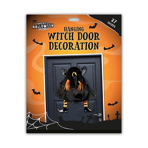 Orange Witch Halloween Hanging Door Decoration 68cm View 2