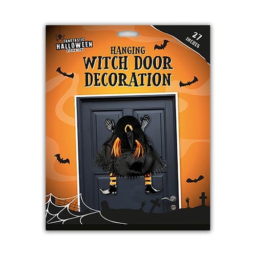 Orange Witch Halloween Hanging Door Decoration 68cm Product Image