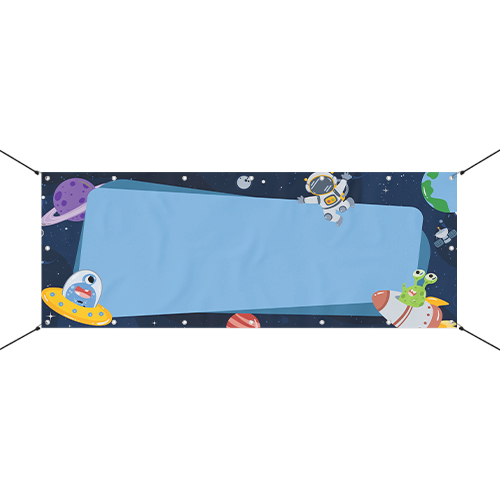 Outer Space Alien Large Personalised Banner 10ft x 4ft