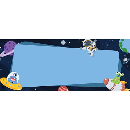 Outer Space Alien Small Personalised Banner 4ft x 2ft Product Gallery Image