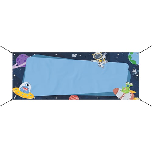 Outer Space Alien Small Personalised Banner 4ft x 2ft