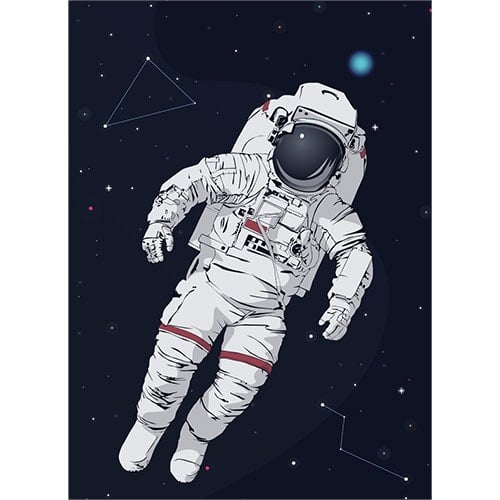 Outer Space Astronaut Design Poster PVC Party Sign Decoration Product Gallery Image