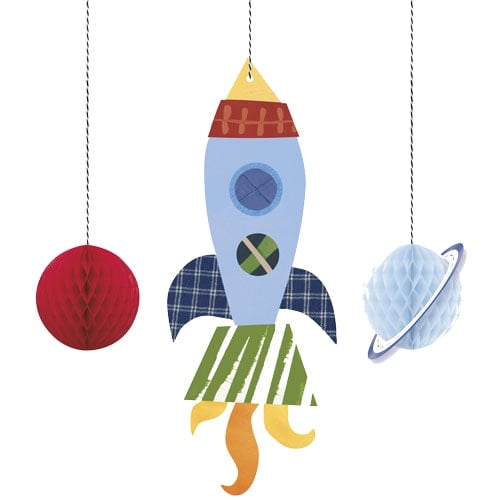 Outer Space Hanging Decorations - Pack of 3 Product Image