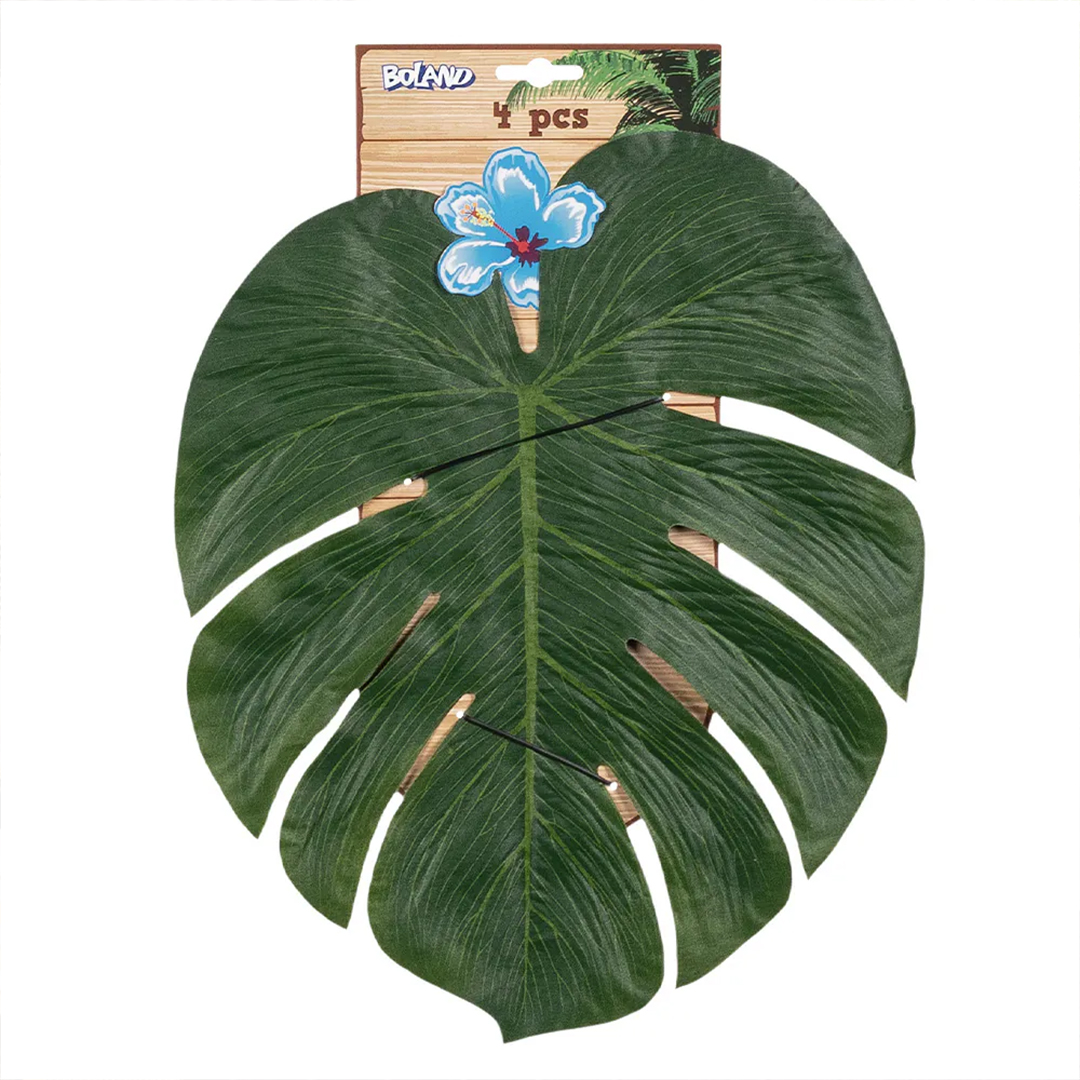 Tropical Palm Leaves Plastic Decorations 33cm - Pack of 4 View 6
