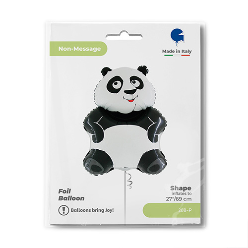 Panda Black & White Helium Foil Shaped Balloon 69cm / 27 in Product Gallery Image