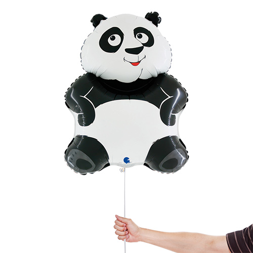 Panda Black & White Helium Foil Shaped Balloon 69cm / 27 in Product Gallery Image