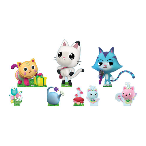 Pandy Paws, CatRat, Pillow Cat (Gabby's Dollhouse) Cardboard Cutouts Decoration Pack Product Gallery Image