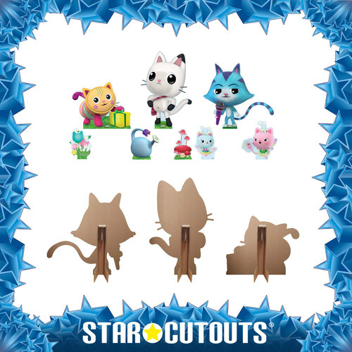 Pandy Paws, CatRat, Pillow Cat (Gabby's Dollhouse) Cardboard Cutouts Decoration Pack Product Gallery Image
