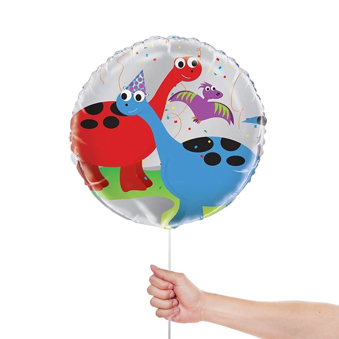 Party Dinosaur Round Foil Helium Balloon 46cm / 18 in Product Gallery Image