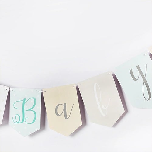 Pastel Baby Shower Cardboard Letter Banner 250cm Product Gallery Image