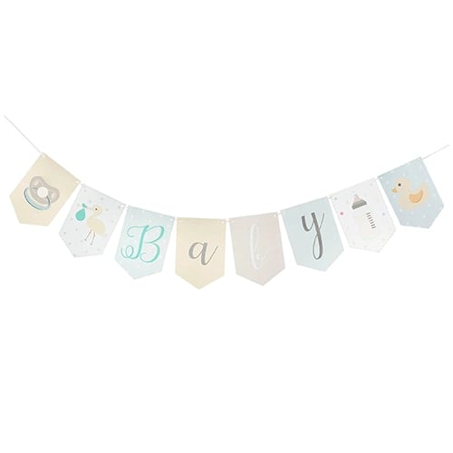 Pastel Baby Shower Cardboard Letter Banner 250cm Product Gallery Image