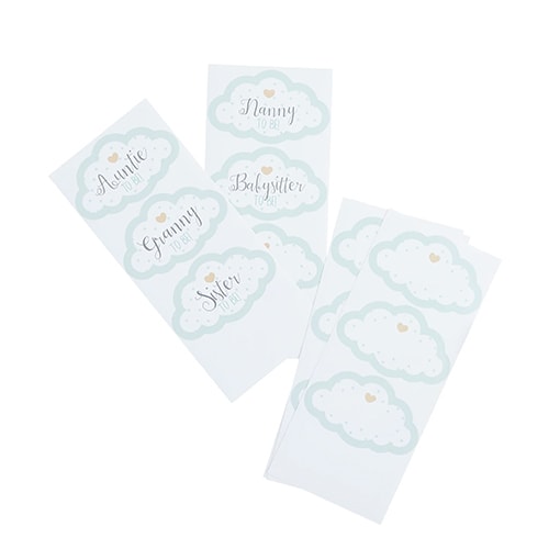 Pastel Baby Shower Guest Stickers - Pack of 18 Product Gallery Image