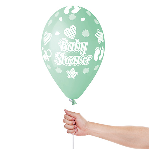 Pastel Baby Shower Latex Balloons 33cm / 13 in - Pack of 6 Product Gallery Image