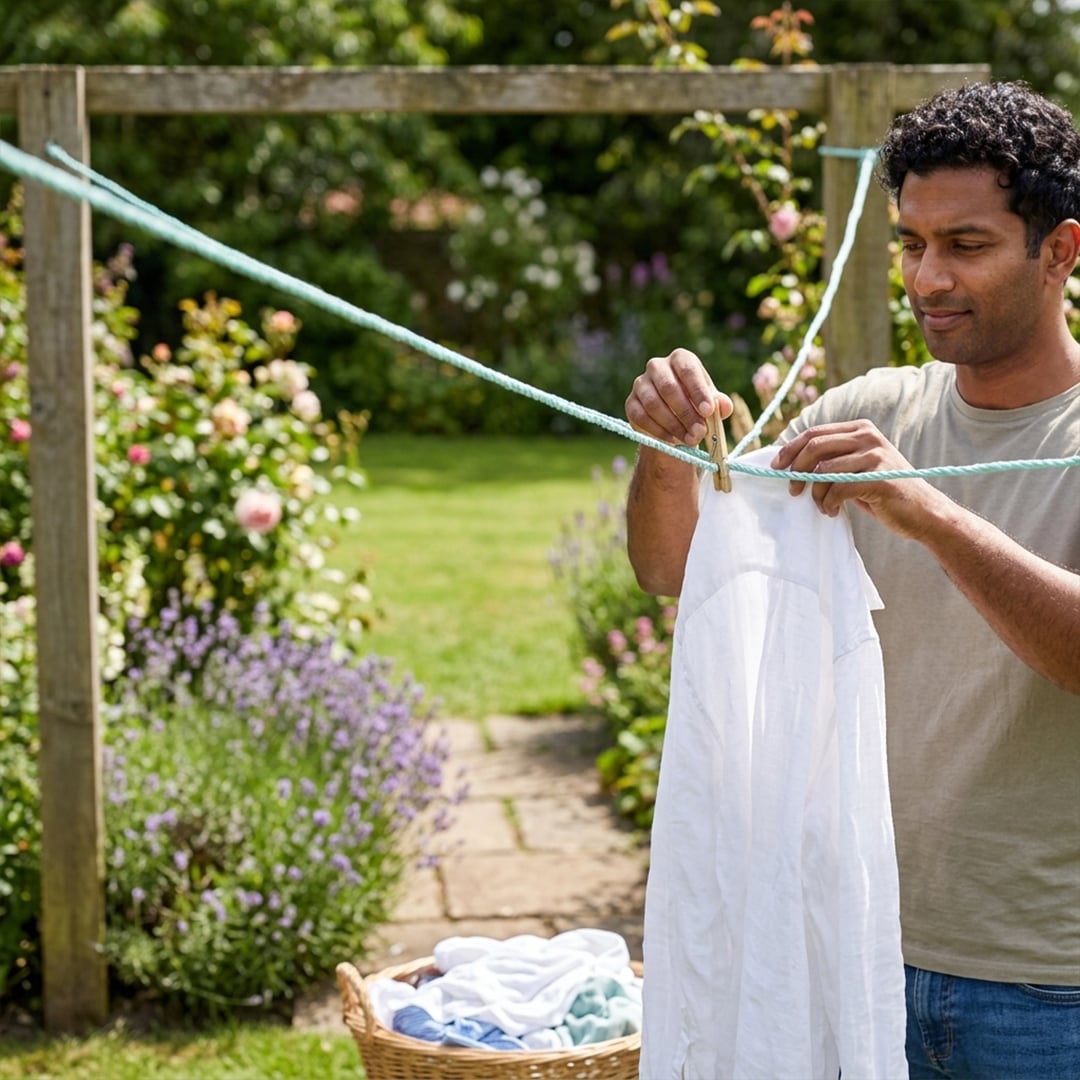 Pastel Blue Heavy Duty Washing Line 20m View 2