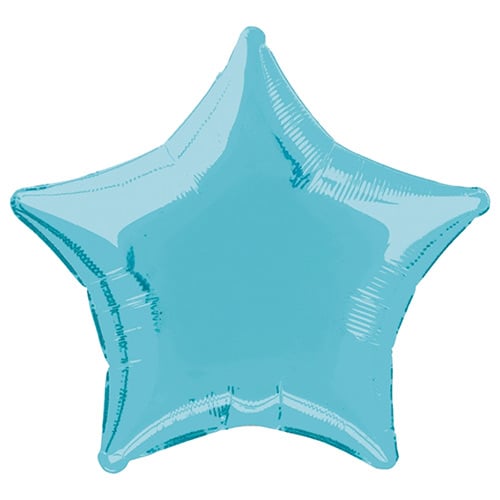 Pastel Blue Star Foil Helium Balloon 51cm / 20 in Product Gallery Image