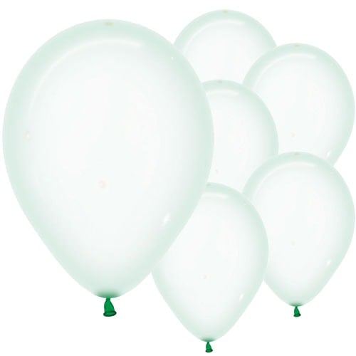 Pastel Green Crystal Biodegradable Latex Balloons 30cm / 12 in - Pack of 50 Product Image