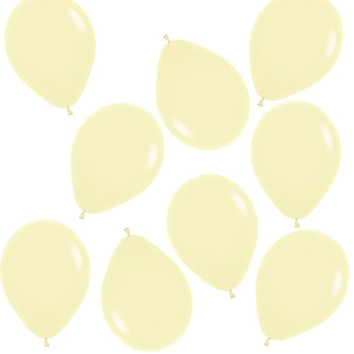 Pastel Matte Yellow Sempertex Biodegradable Latex Balloons 13cm / 5 in - Pack of 50
