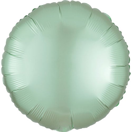 Pastel Mint Green Satin Luxe Round Shape Foil Helium Balloon 43cm / 17 in