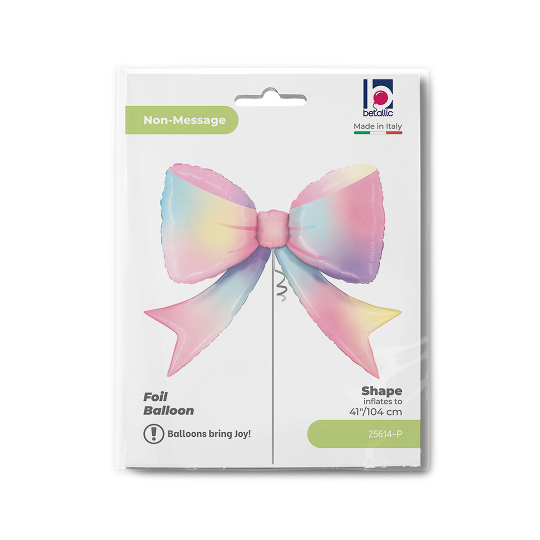 Pastel Ombre Bow Giant Foil Balloon 104cm / 41 in Product Gallery Image