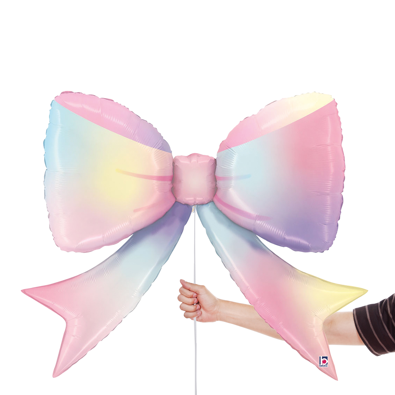 Pastel Ombre Bow Giant Foil Balloon 104cm / 41 in Product Gallery Image