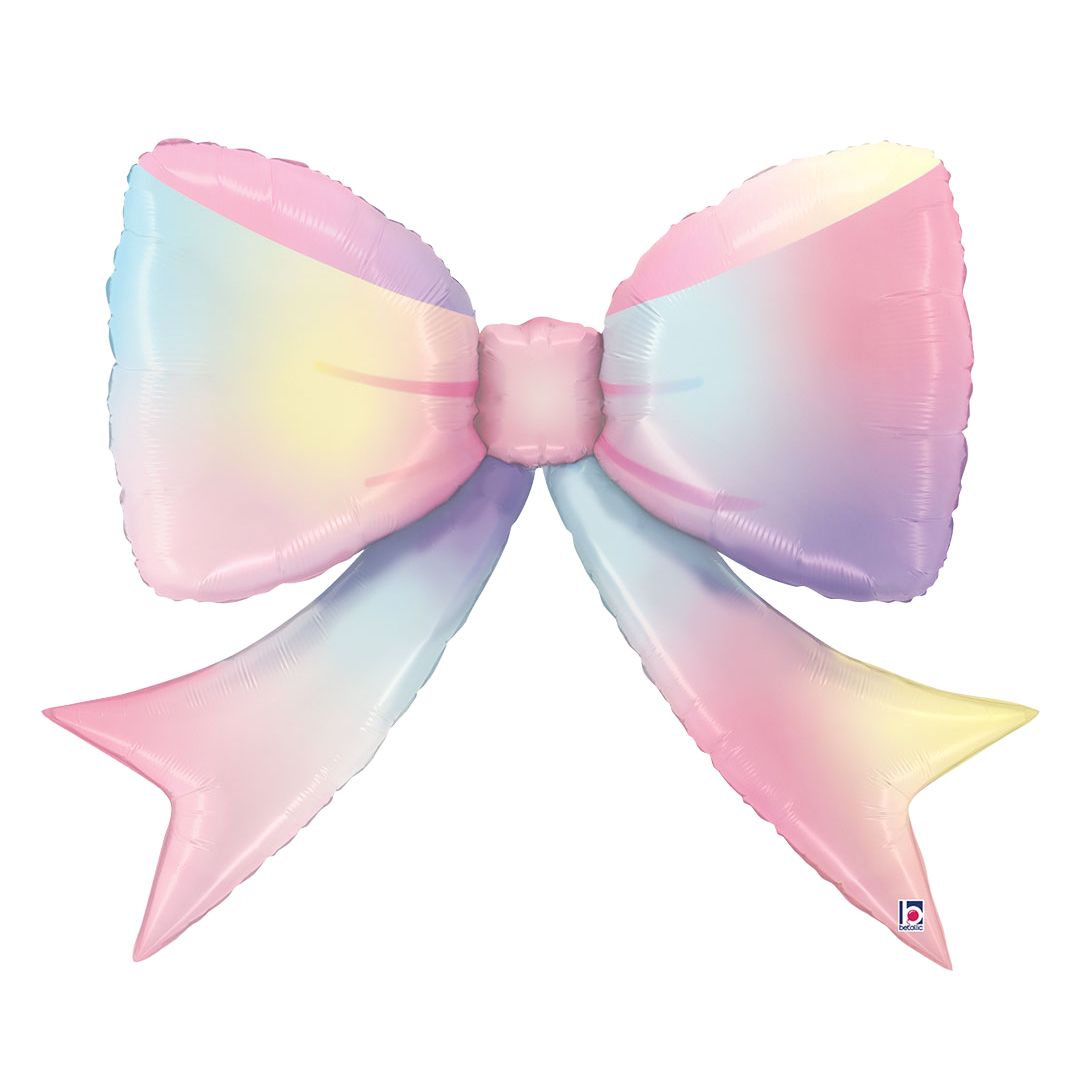 Pastel Ombre Bow Giant Foil Balloon 104cm / 41 in
