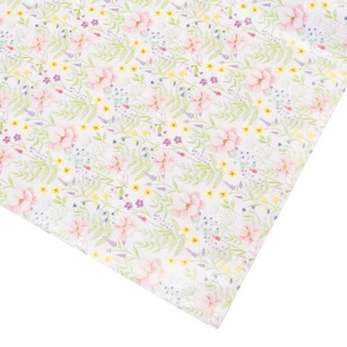 Pastel Pink Floral Gift Wrapping Paper Roll 3m Product Gallery Image