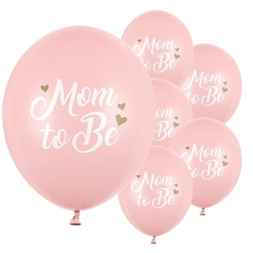 Pastel Pink Mom To Be Latex Balloons 30cm / 12 in - Pack of 6 Product Image