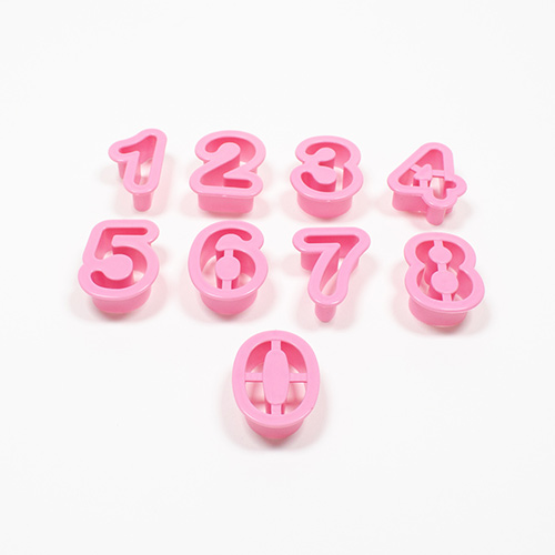 Pastel Pink Number Cookie Cutters - Pack of 9 Product Gallery Image
