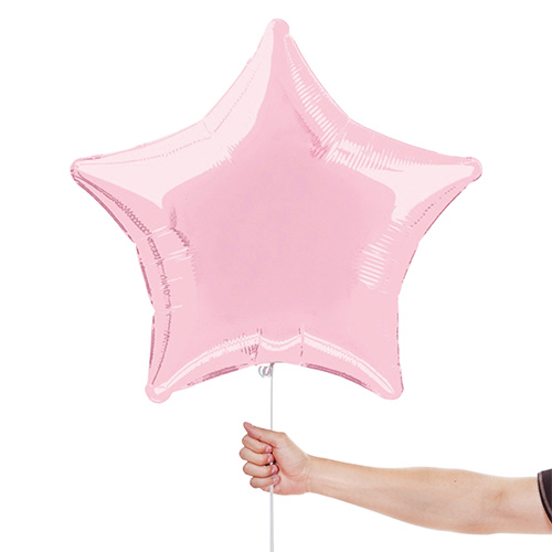 Pastel Pink Star Foil Helium Balloon 51cm / 20 in Product Gallery Image