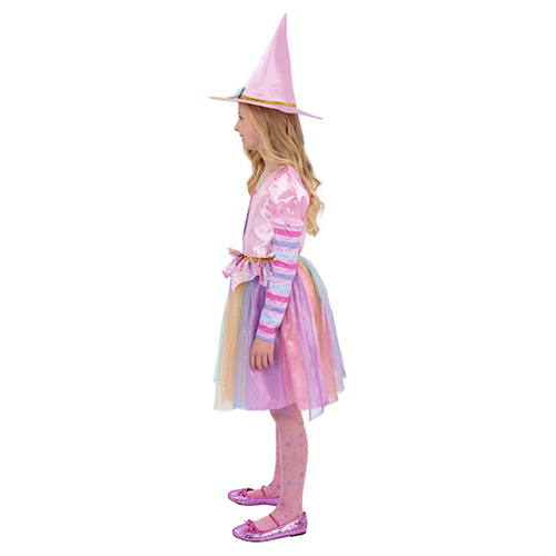 Pastel Rainbow Witch Girls Fancy Dress Costume Kids Small - Age 4-6 Product Gallery Image