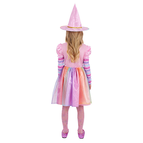 Pastel Rainbow Witch Girls Fancy Dress Costume Kids Small - Age 4-6 Product Gallery Image
