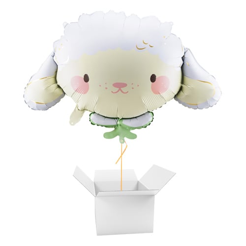Pastel Sheep Giant Helium Foil Balloon - Inflated Balloon in a Box