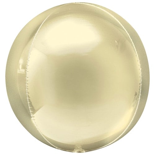 Pastel Yellow Metallic Orbz Foil Helium Balloon 38cm / 15 in Product Image