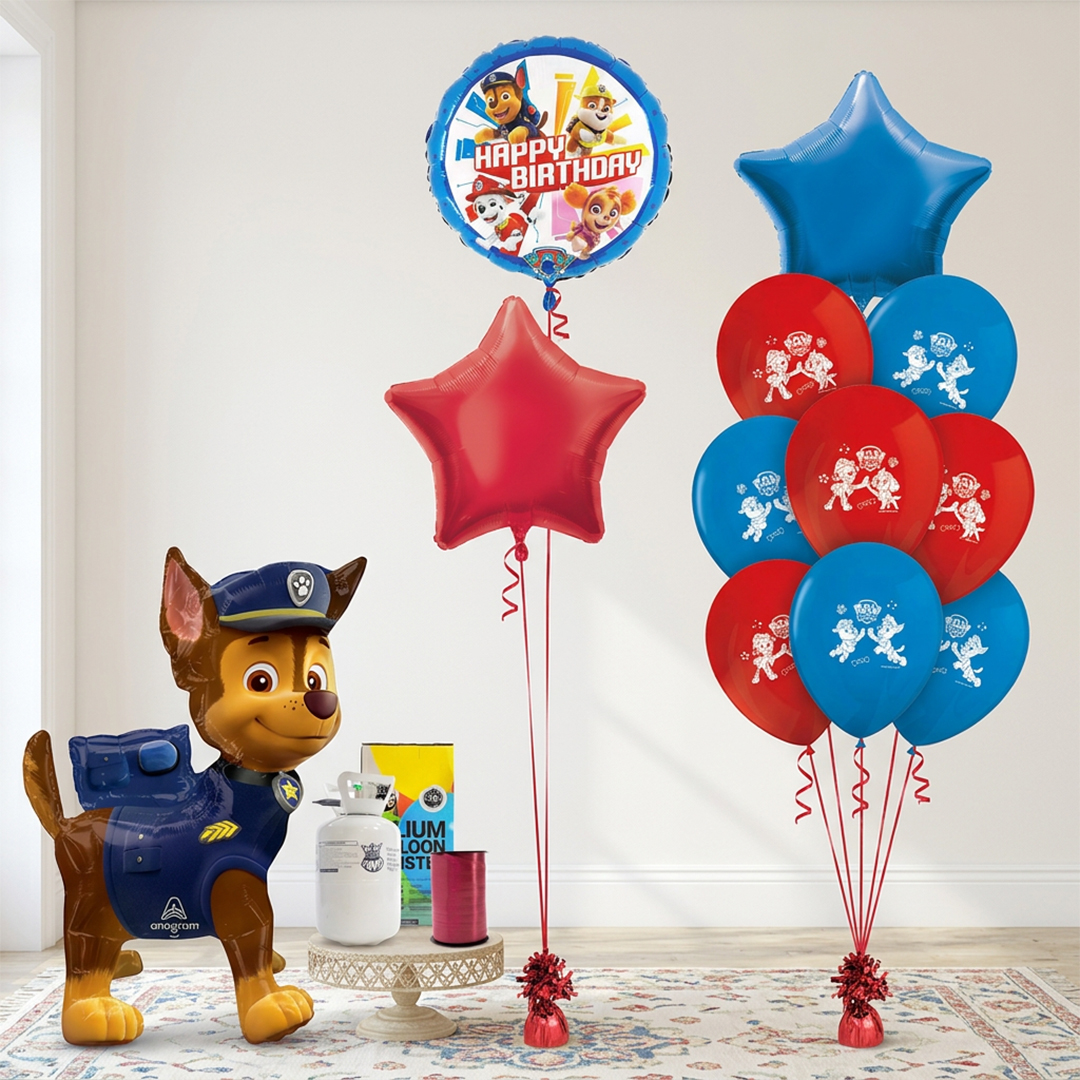 Paw Patrol Balloons & Helium Canister Party Pack